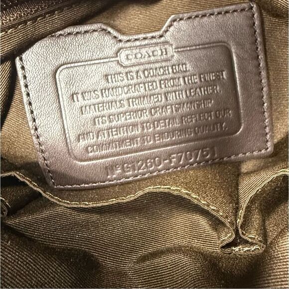 Coach Plaid Trans Atlantic Leather Messenger Bag F70751 Leather Trim, Crossbody, - Picture 13 of 13